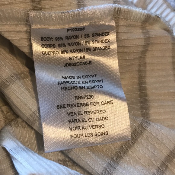 Almost Famous Size S Y2K Lettuce Hem Striped Top - Picture 9 of 9